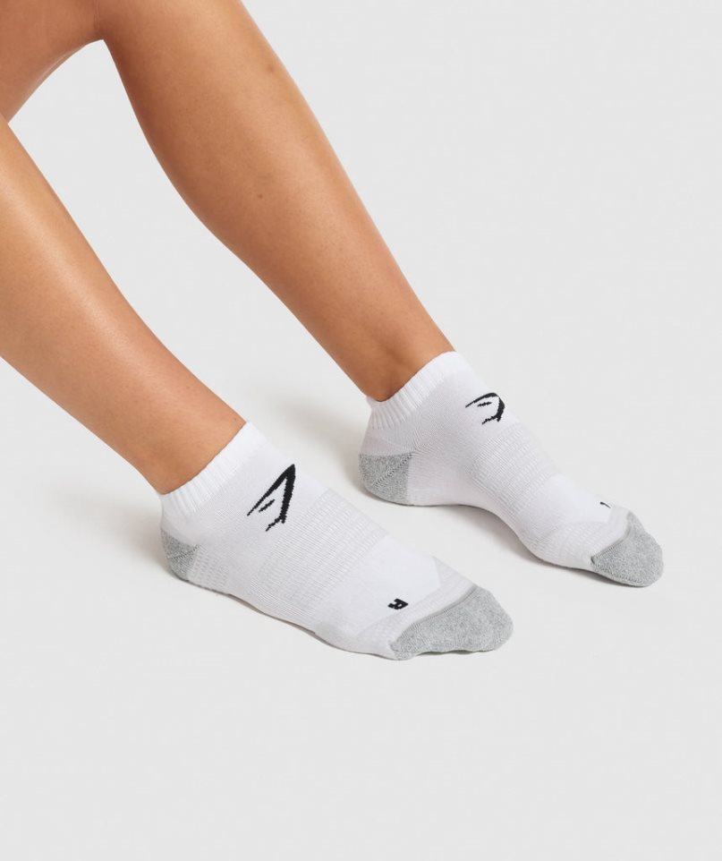 Skarpety Gymshark Ankle Performance Białe | PL 617AFI